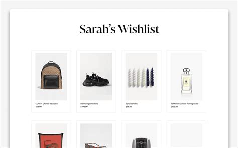 universal wish list|online wish list maker.